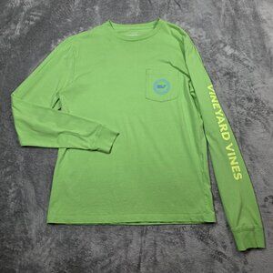 Vineyard Vines Shirt Mens XS Green Whale Logo Pocket Tee Preppy Beach